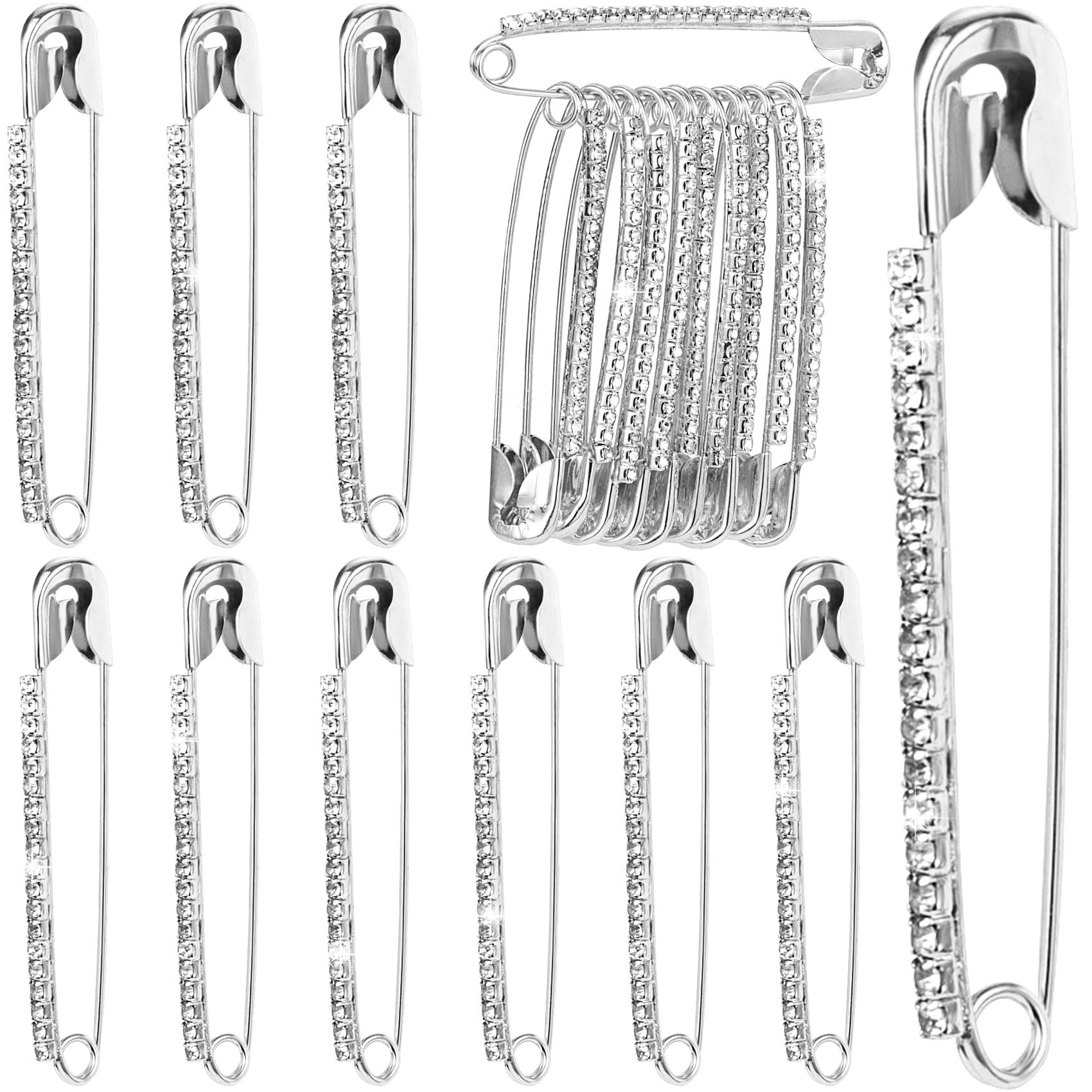 Amazon.com: Pndeyo 10pcs Glitter Rhinestone Safety Pins  display picture 2