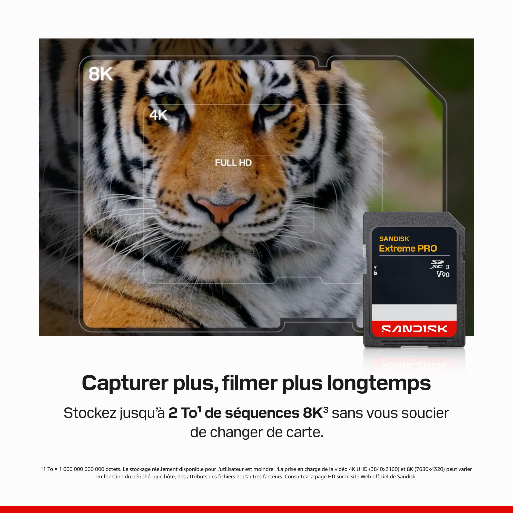 SANDISK Extreme Pro UHS-II V90 Carte SD de 256 Go (Vitesses de Lecture Jusqu’à 310 Mo/s, Vitesses d’écriture Jusqu’à 304 Mo/s, Compatible avec Les appareils Photo Reflex numériques et Hybrides)