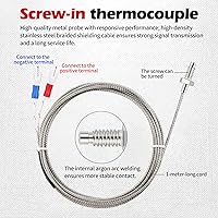 Vista 7 de Controlador de temperatura PID, pantalla digital REX-C100 Caja de controladores de temperatura con relé de estado sólido SSR 40DA y sonda termopar