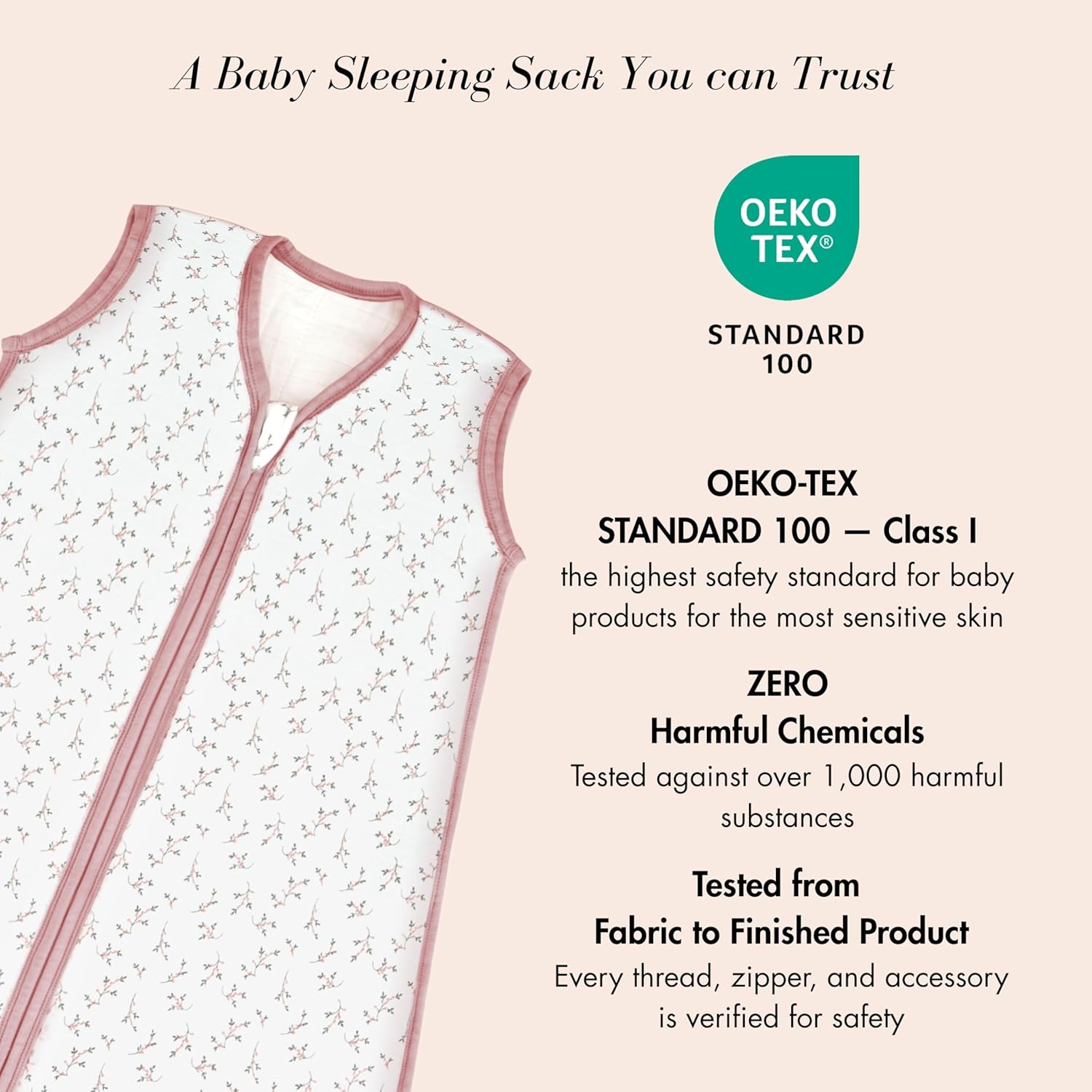 Unisex Baby Sleep Sack 1.0 TOG, Lightweight Wearable Blanket, Soft Rayon Made from Bamboo Toddler Sleep Bag - Image 5