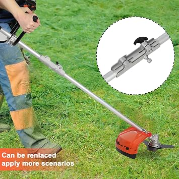 52CC Gas String Trimmer & Petrol Hedge Trimmer Cordless, 2 in 1 Full Functioning Gas Lawn Mower Brush Cutter, 2-Stroke Grass Trimmer Cordless String Trimmer Gas Powered Hedge Shears New