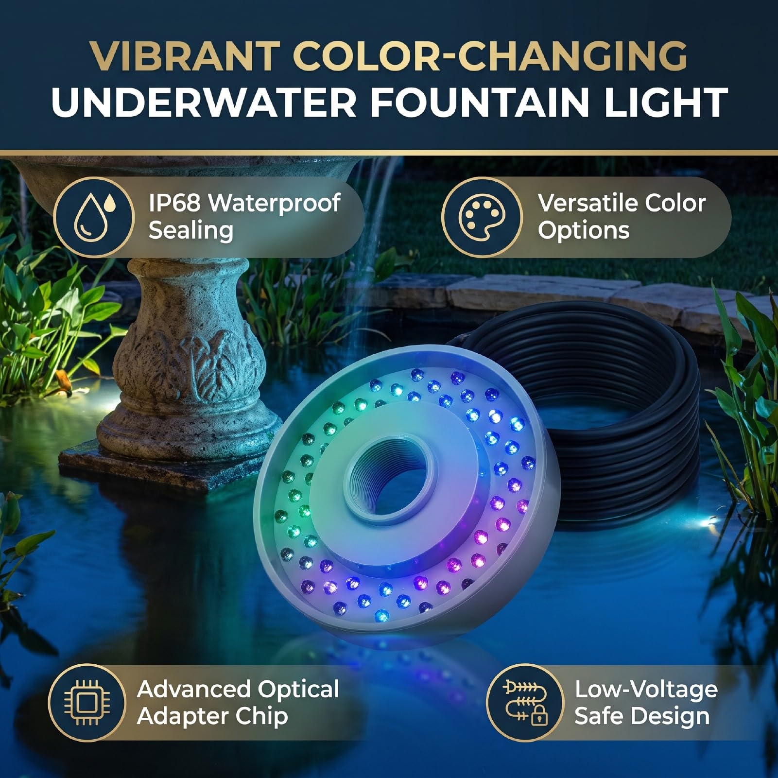 Luz LED Sumergible para Estanques