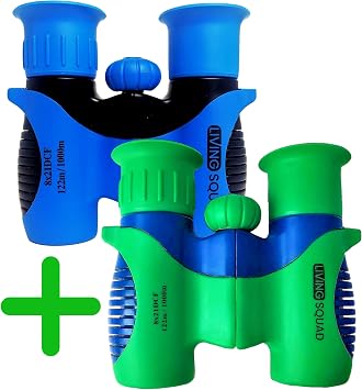 Green & Blue Kids Binoculars Bundle