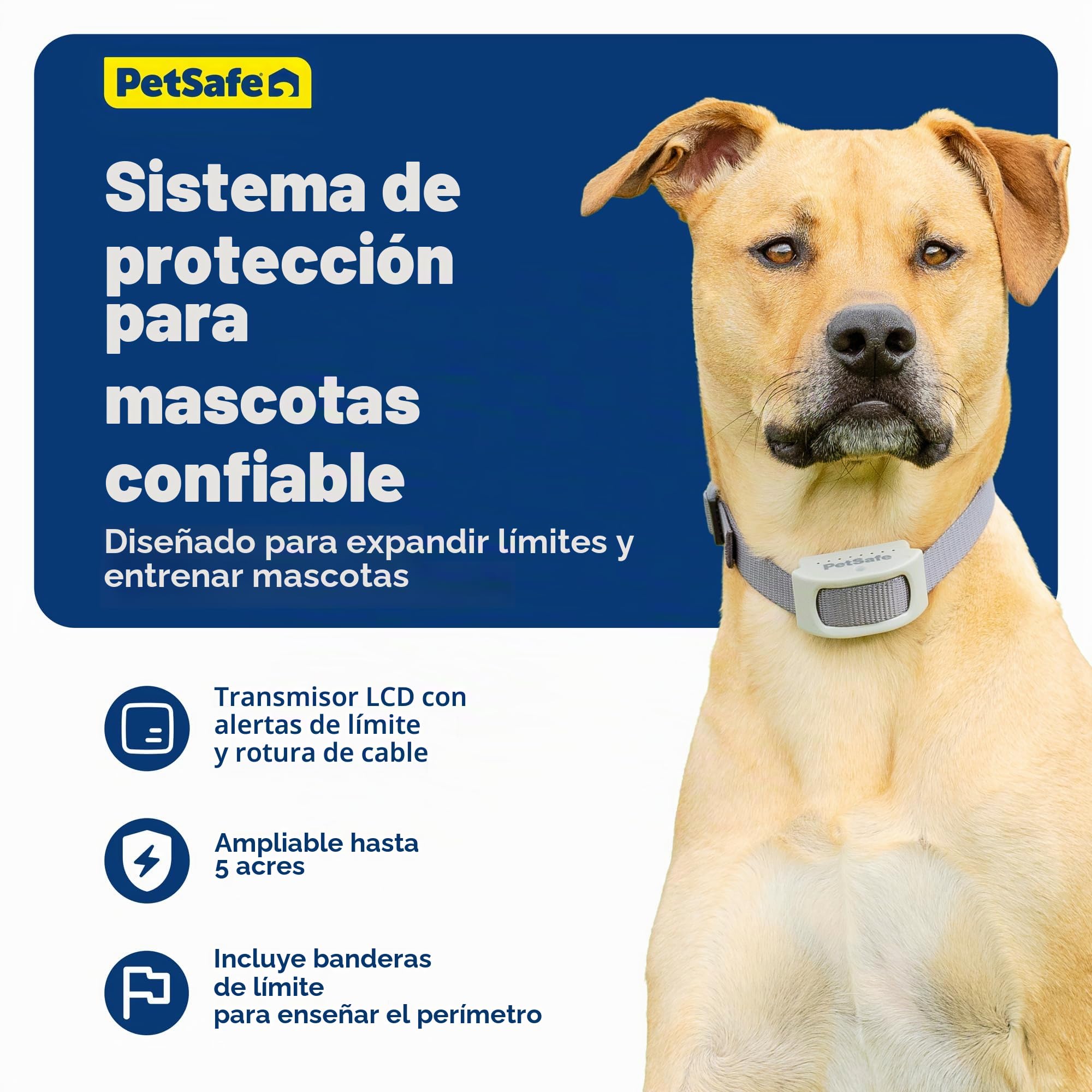 PetSafe Valla clásica en el Suelo para Perros y Gatos – de The Parent Company de la Marca Invisible Fence – Incluye 500 pies de Alambre – Cobertura expandible hasta 5 Acres