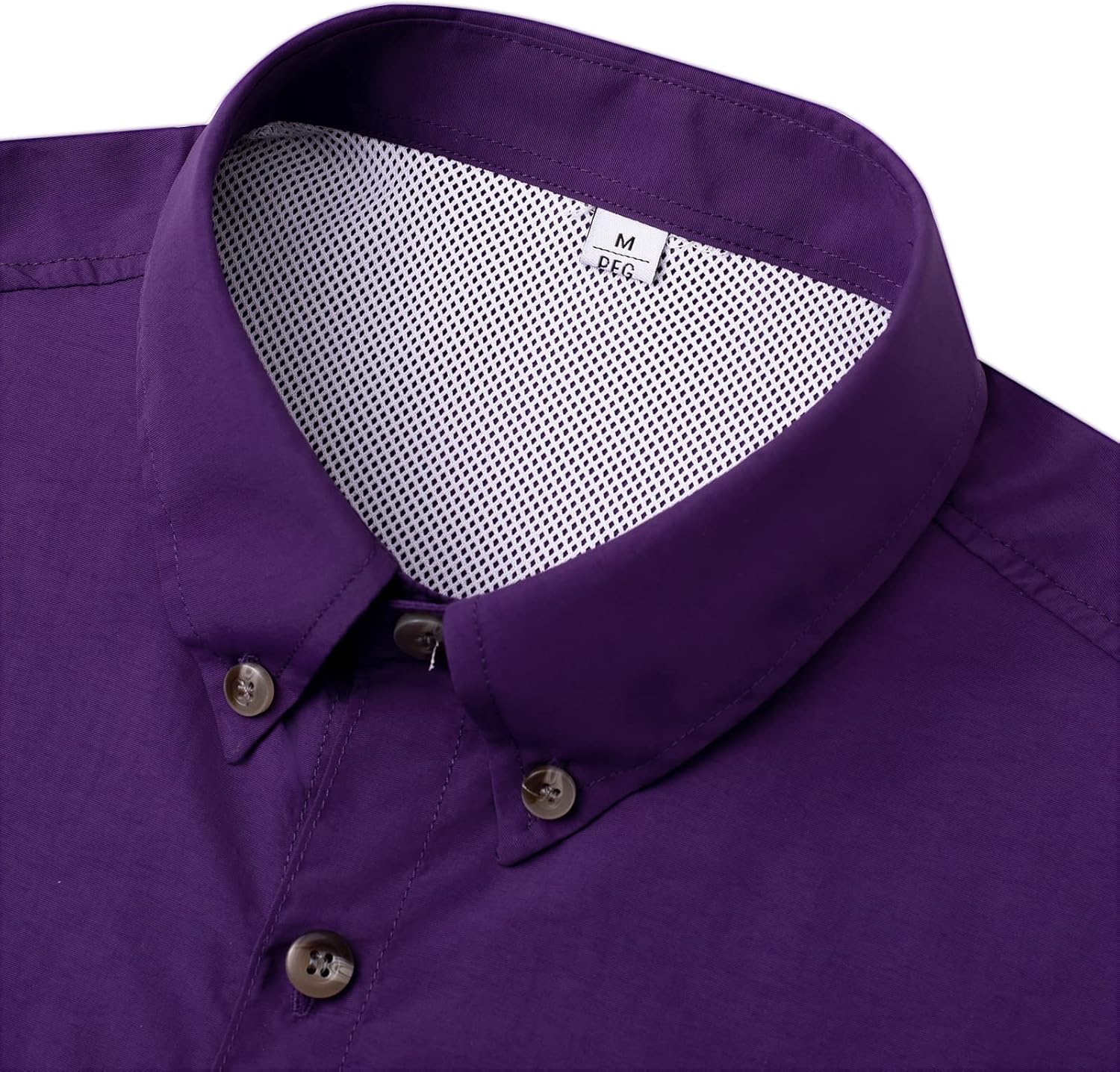 Alimens & Gentle Short Sleeve Fishing Shirt Wicking Fabric Sun Protection Casual Button Down Shirts