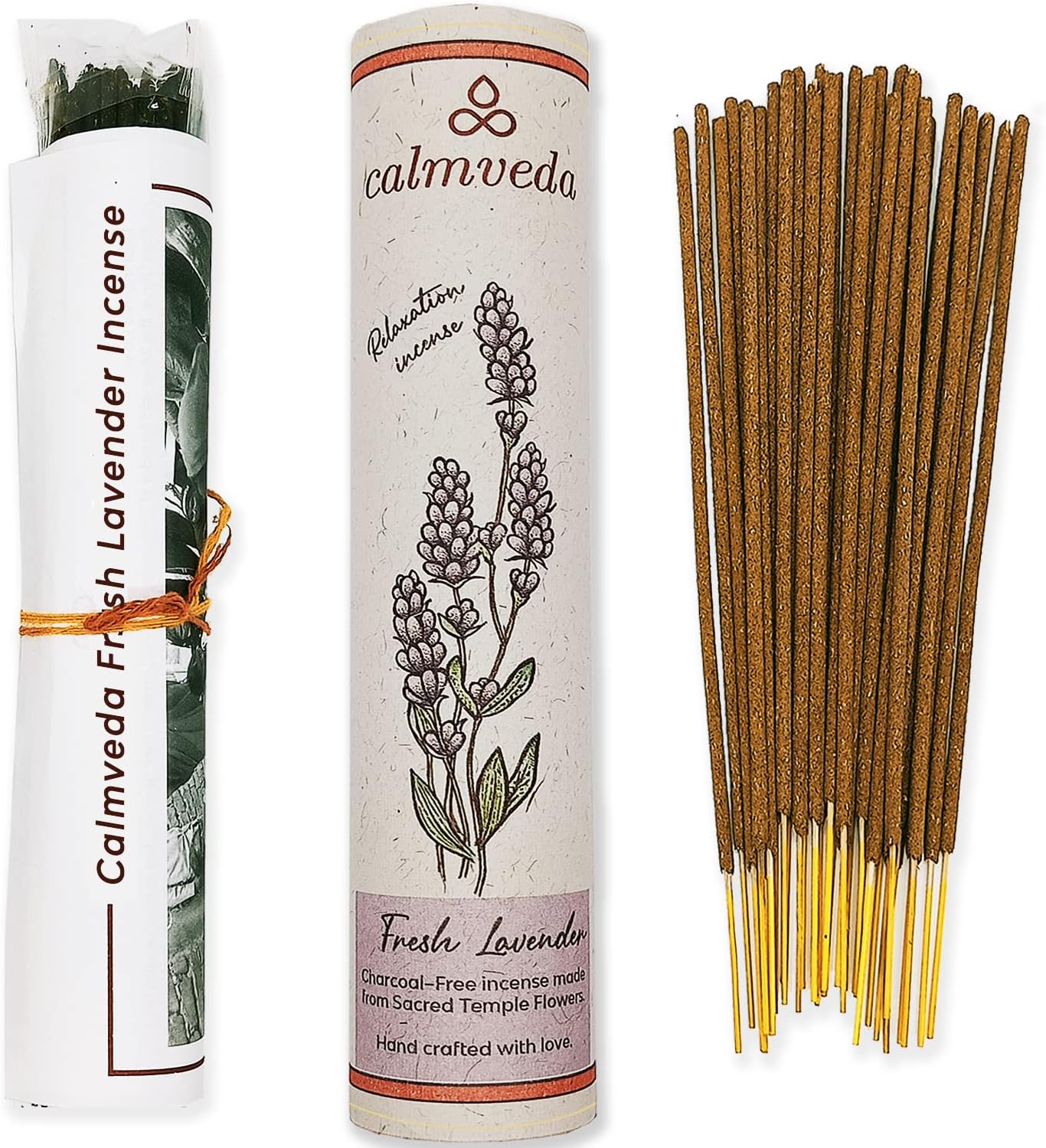 Fresh Lavender Incense for Calming 80 Charcoal Free Incense Sticks