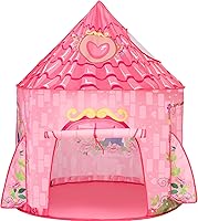 JOYIN Princess Castle Play Tent for Girls - Large Pop Up Playhouse Kids Tent Indoor Outdoor Fun Ages 3+
