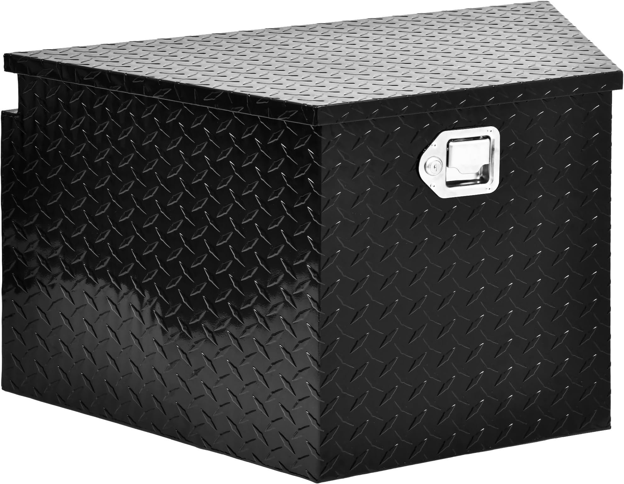 33 Inch Trailer Tongue Boxes, Heavy Duty Aluminum Trailer Tool Box, Diamond Plate Storage Box, Waterproof Trailer Box for Pick Up Truck Bed, RV Trailer with Lock and Keys