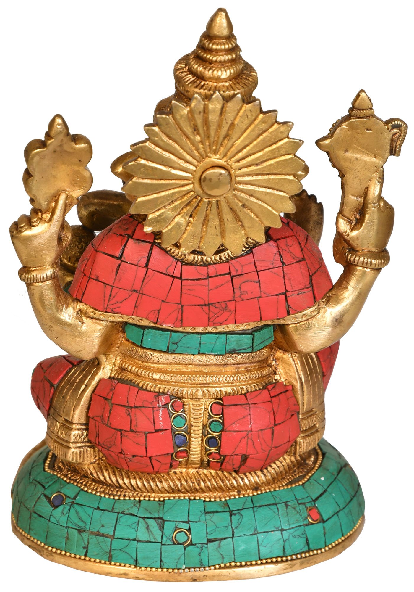 Amazon.co.jp: Ashirwadガネーシャ – 真鍮with Inlay Statue