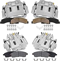 Vista 24 de Detroit Axle - Pastillas de freno delanteras para Nissan Pathfinder Frontier D21 720 Pickup Subaru SVX Pastillas de freno de cerámica con reemplazo