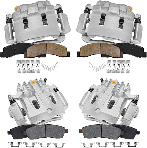 Miniatura 24 de Detroit Axle - Pastillas de freno para Chevy Trailblazer GMC Envoy Pastillas de freno de cerámica w/Hardware Buick Rainier Isuzu Ascender Olds
