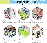 Vista 7 de YEEIFFD Kits de pintura de diamantes para adultos, Border Collie Perros DIY 5D Redondo Completo Taladro Diamante Puntos Pintura con Diamantes