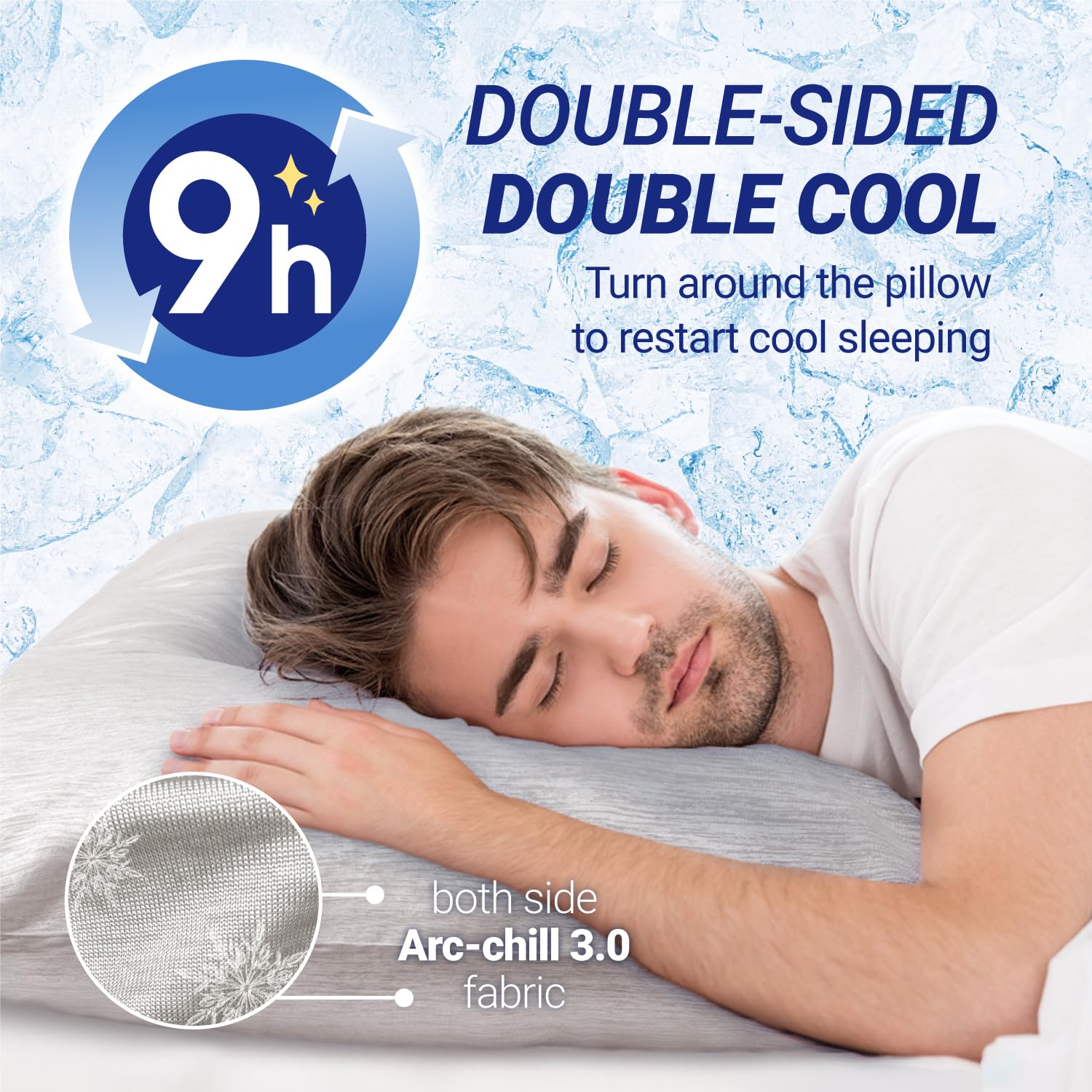 Fittia - Federe rinfrescanti per chi ha caldo mentre dorme, set da 2, misura standard, traspiranti, con cerniera nascosta, entrambi i lati con Q Max > 0,45, anti-sudorazione notturna, color talpa