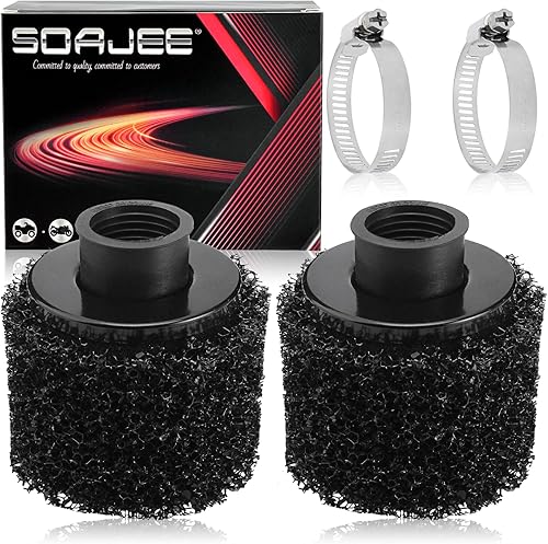 SOAJEE 2 filtros de aire de 1.1 pulgadas, 1.102 in para motor de 50 cc - 90 cc 110 cc 125 cc 150 cc GY6, motocicleta, ATV, scooter, Go Kart, Mini