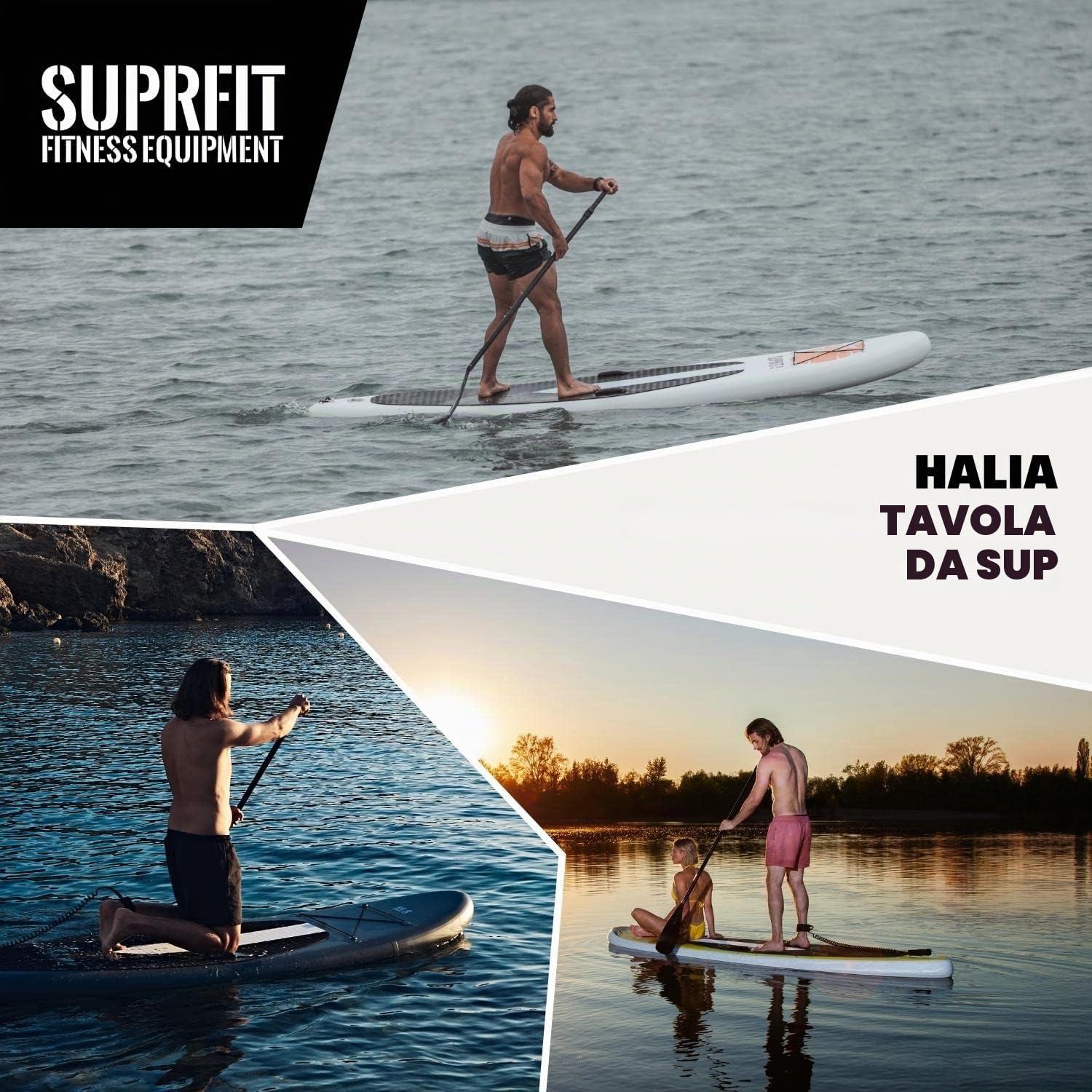 Suprfit Stand Up Paddling, tavola da SUP come set completo gonfiabile, tavola con doppio strato in PVC, paddle Stand Up Paddling, Stand Up Paddleboard - 330 x 78 x 15 cm fino a un massimo di 130 kg