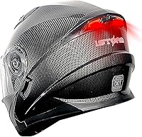 Vista 4 de 1Storm - Casco modular de cara completa para motocicleta, protector solar de doble visera: modelo Modular901, visera ahumada