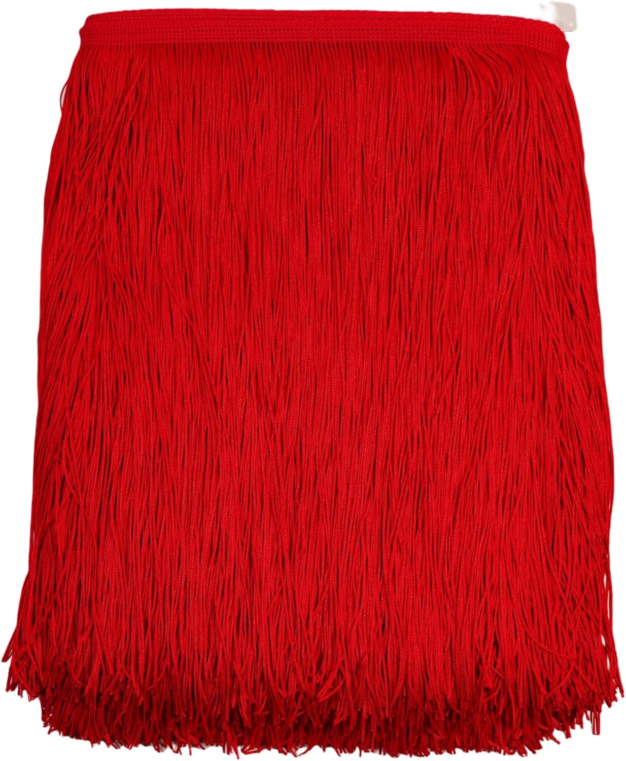 10 Yards 12'' Width Fringe Trim Tassel Sewing Trim Lace Polyerter Fibre Tassel for Clothes Accessories Latin Wedding Dress and DIY Lamp Shade Decoration (Red)