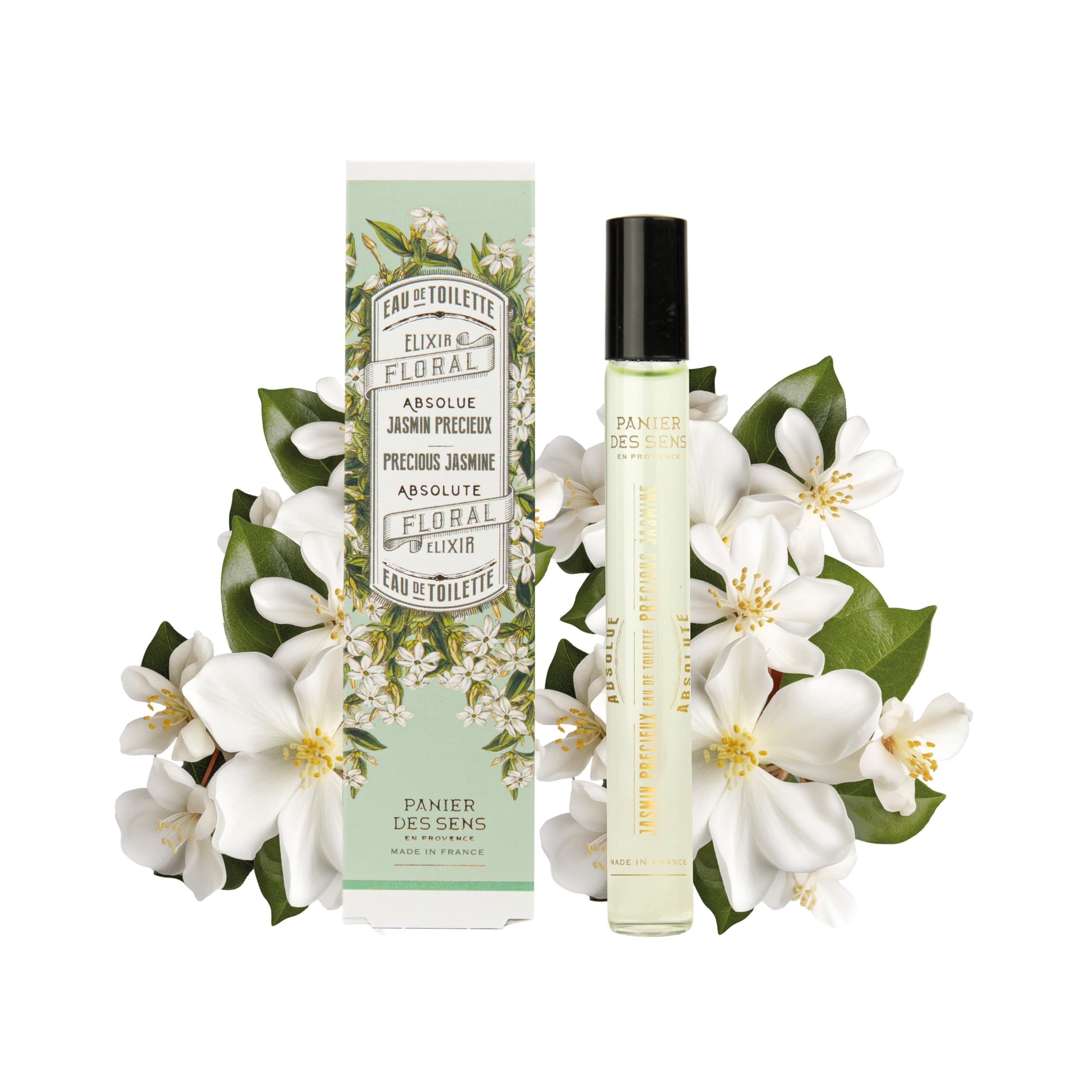 Panier des Sens - Roll-​On Eau de Toilette per Donna - Fragranza Gelsomino - Profumo Donna per Corpo & Capelli - Fragranza Floreale - Eau de Parfum con Assolute di Profumo - Flacone 10ml