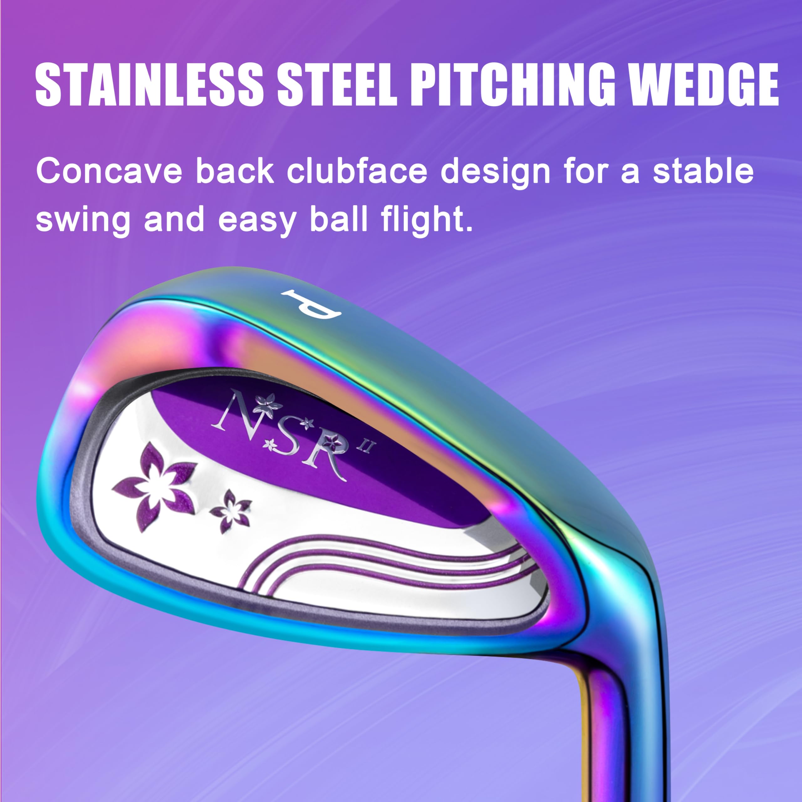 PGM Damen-Golfschläger - Rechtshänder-Einzelschläger für Anfängerübungen & Wettbewerbe, #5, #6, #7, #8, #9, SW, P, CNC-Gesicht, leichter Schaft aus Carbon & Stahl