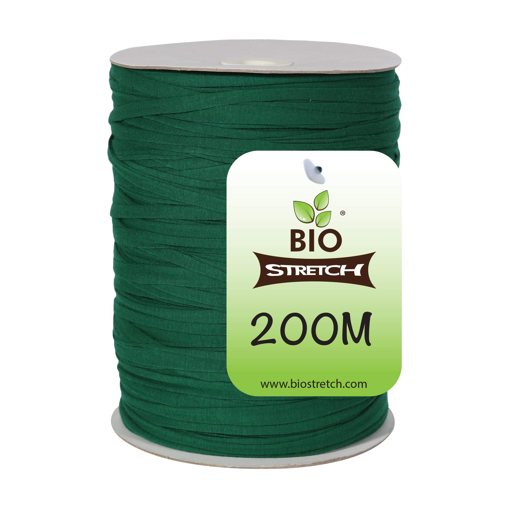Biostretch Soft Garden Plant Ties for Indoor & Outdoor Plants - Strong & Stretchy Cut-to-Length Garden Twine for Climbing Plants, Tomato Vines & Home Gardening (200M / 656 ft)