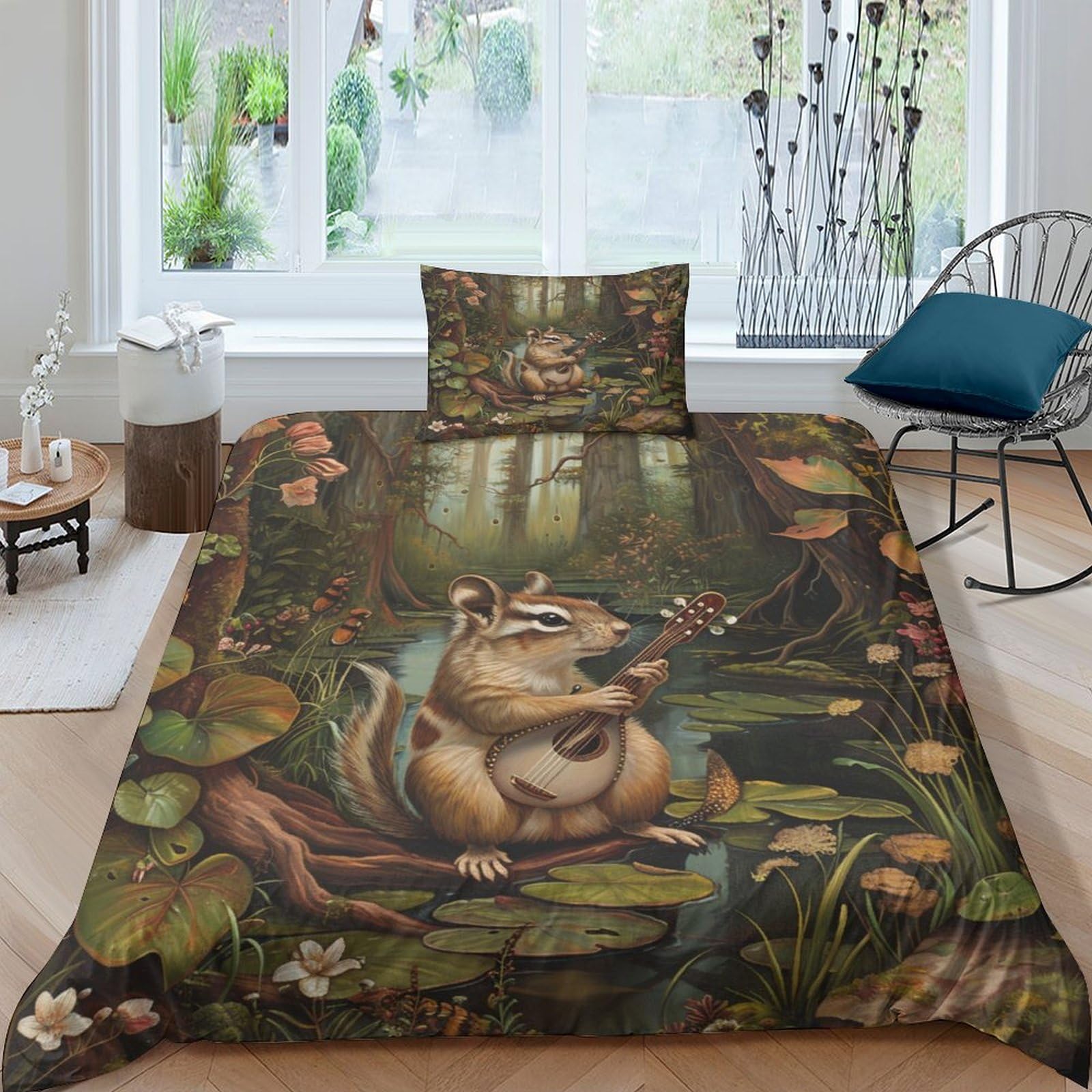 Housse de couette hôtelière Marmot 135x200 avec taies élégantes