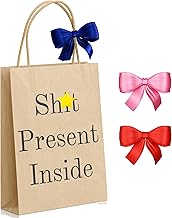 Funny Gag Gift Bag With Handle Sh*t Present Inside Rude Gift For Him For Her Birthday Christmas Retirement Secret Santa Gift Bag