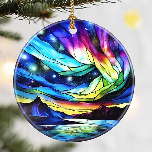 Miniatura 7 de Adornos de Navidad, Dodosky adorno de cerámica de olas del océano de 2.8 pulgadas, decoración navideña, adornos para árbol de Navidad, decoraciones