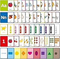 Montessori Flash Cards for Toddlers 2-5: 54 Double-Sided Alphabet, Numbers, Colors & Shapes - Waterproof, Tear-Resistant Preschool Learning Toys
