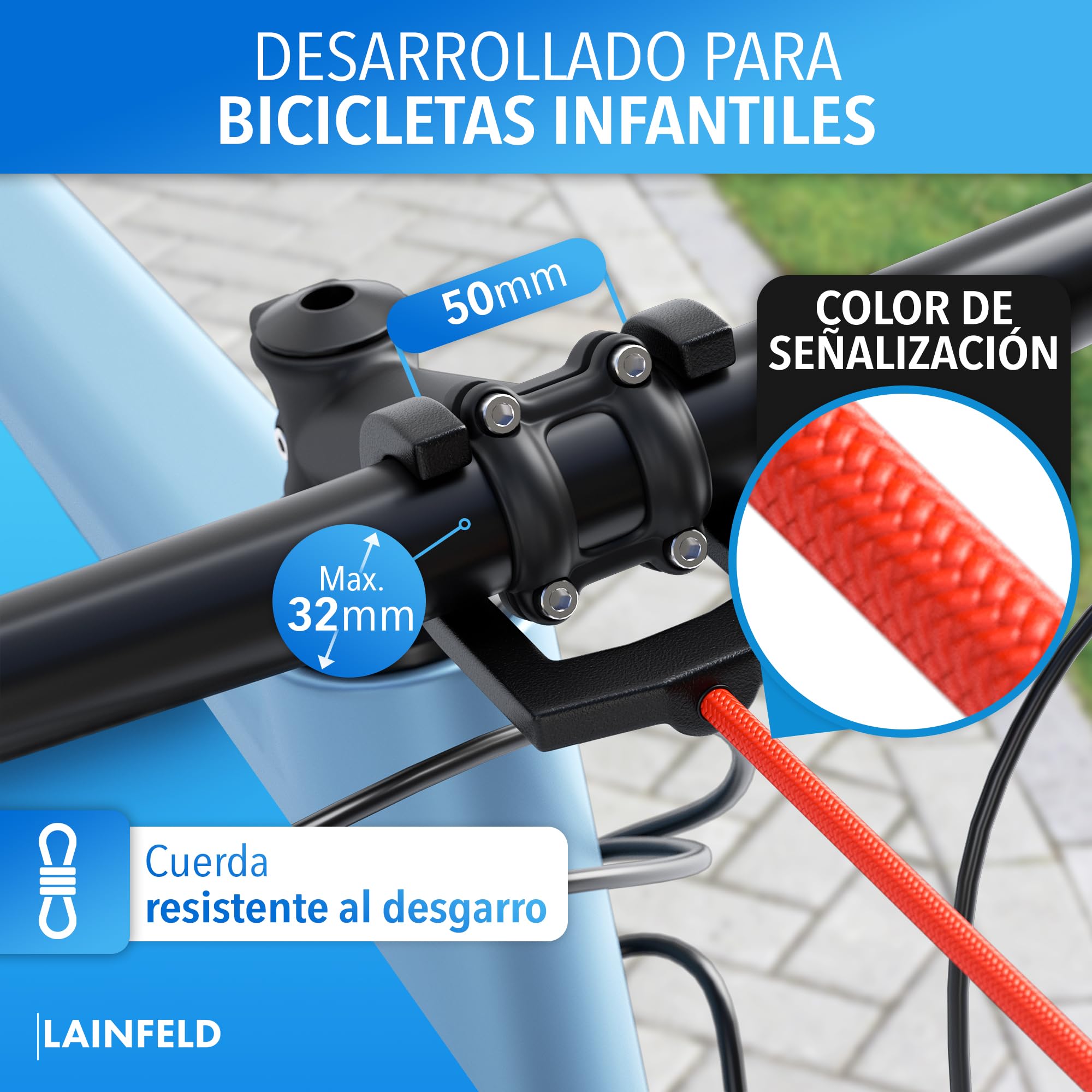 LAINFELD Cable de Remolque para Bicicleta