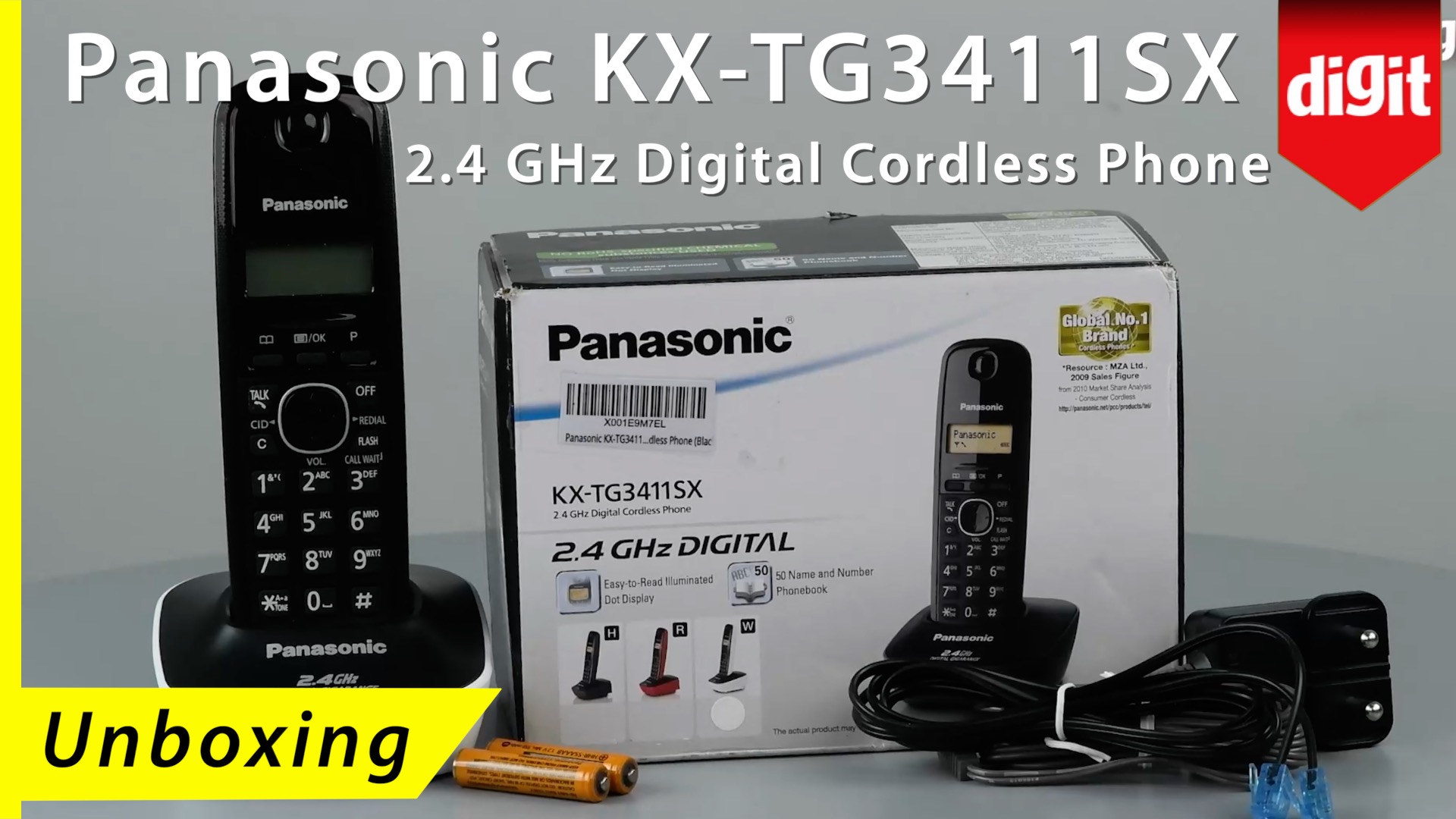 Panasonic KXTG3411SX 2.4 GHz Digital Cordless Phone Unboxing