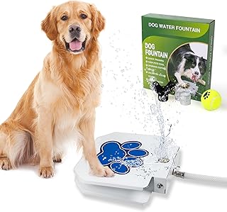 BACOENG Dog Water Fountain Step On, Outdoor Pet Sprinkler for Dogs, Paw ...