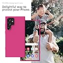 YATWIN Silicone Back Case for Samsung Galaxy S22 Ultra, Soft-Touch Phone Back Cover for Samsung Galaxy S22 Ultra - Magenta gallery image