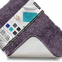 Vista 48 de Clara Clark - Alfombras de baño, ultra suaves y peludas - Tapetes para baño, lavables a máquina, con respaldo de goma antideslizante, 17 x 24