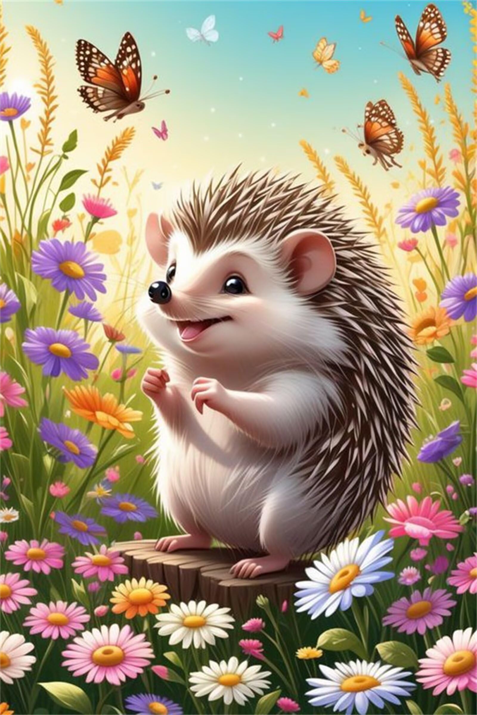 Stokrotka kwiat jeż Puzzle 700 sztuk,Puzzle DIY dla dorosłych,Klasyczna łamigłówka dla dorosłych Kreatywna rozrywka, wymagające gry