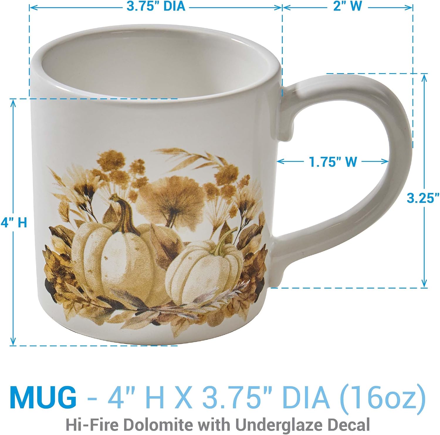 Harvest Mug Set in Autumn Tones by Park Drop Ship