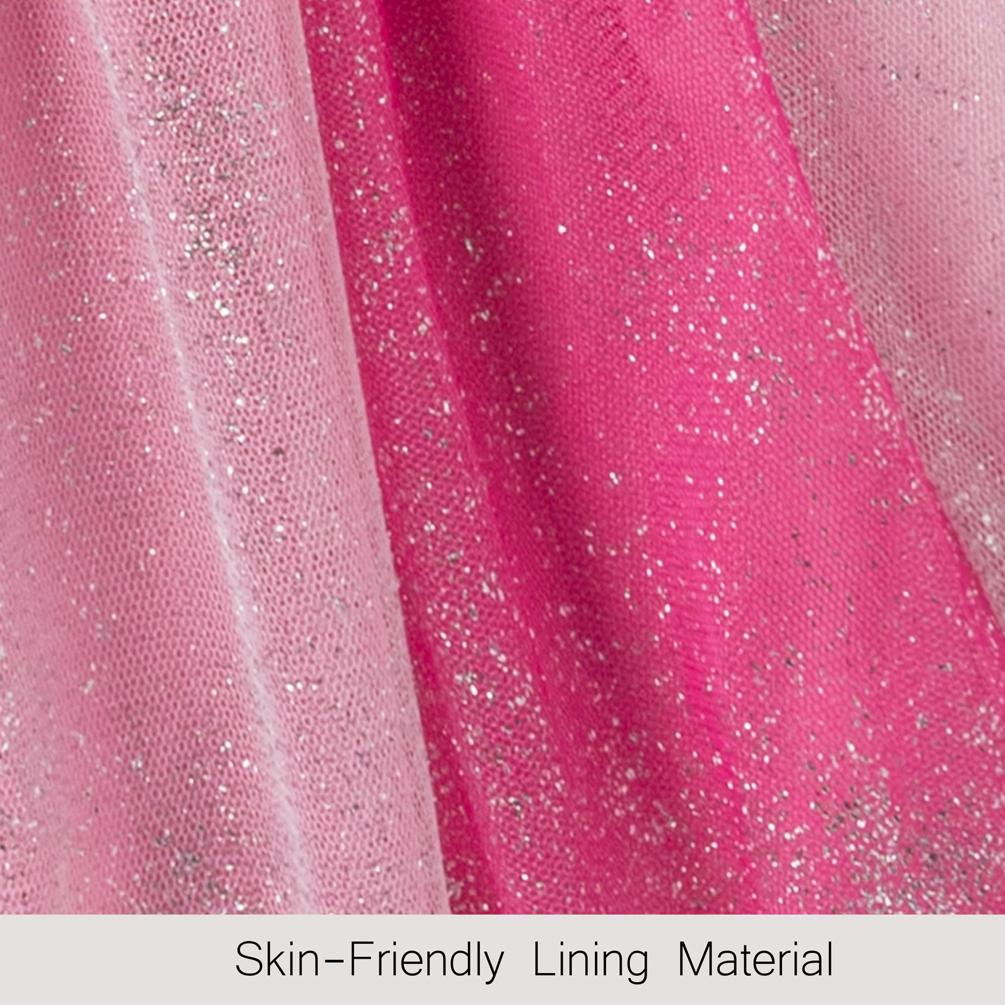 Disney Prinzessin Cinderella, Belle und Rapunzel Mädchen Langarm Kleid für Kleinkinder und große Kinder - Rosa