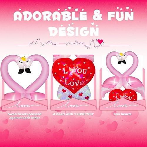 Vista 89 de Inflables de Navidad de 12 pies de largo, decoraciones para exteriores, inflables de Papá Noel en trineo de renos, luces LED integradas