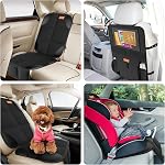 Smart eLf Car Seat Protector + Backseat Car Organizer Kick Mat, Large & Waterproof 600D Fabric Child Auto CarSeat Protectors Saver for Baby Sit with Storage Pockets for Leather and Fabric Car Seat