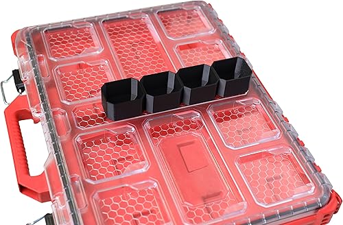 Miniatura 4 de Milwaukee Packout - Caja organizadora de herramientas de perfil bajo, juego de contenedores intermedios - Sistema de almacenamiento modular