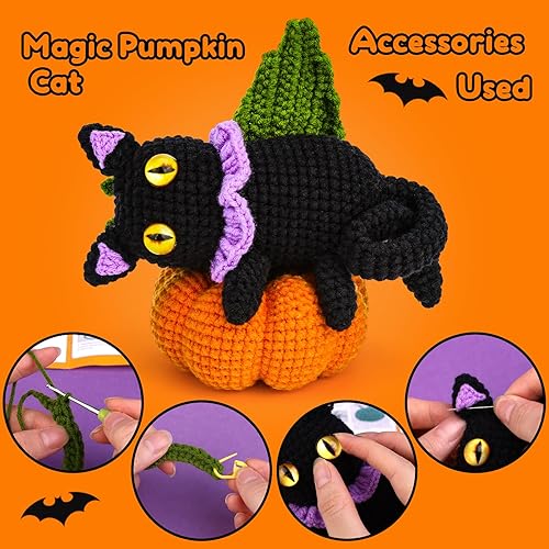 Miniatura 4 de Mnuizu Kit de ganchillo para principiantes, kit de ganchillo para principiantes, kits de animales de ganchillo con instrucciones y tutoriales en