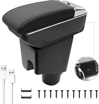 YJYWZH Car Armrest Box for Toyota Yaris Sedan 2015-2018 Accessories