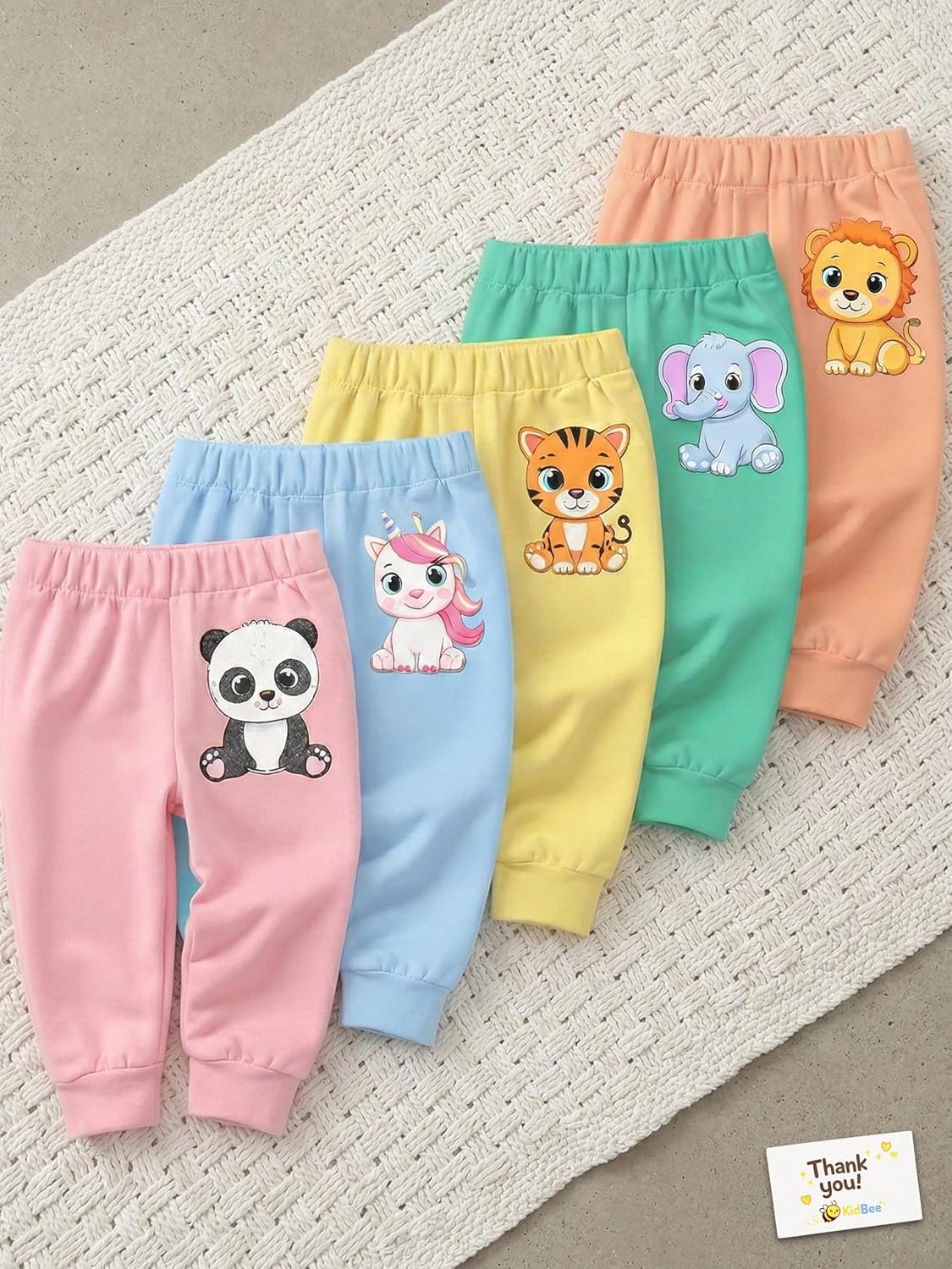 Kidbee Kids Cotton Track Pants for Boys & Girls (0–10 Years) Soft Jogger with Elastic Waistband, Ribbed Ankle Cartoon Prin... - Review, Price and Buying Guide