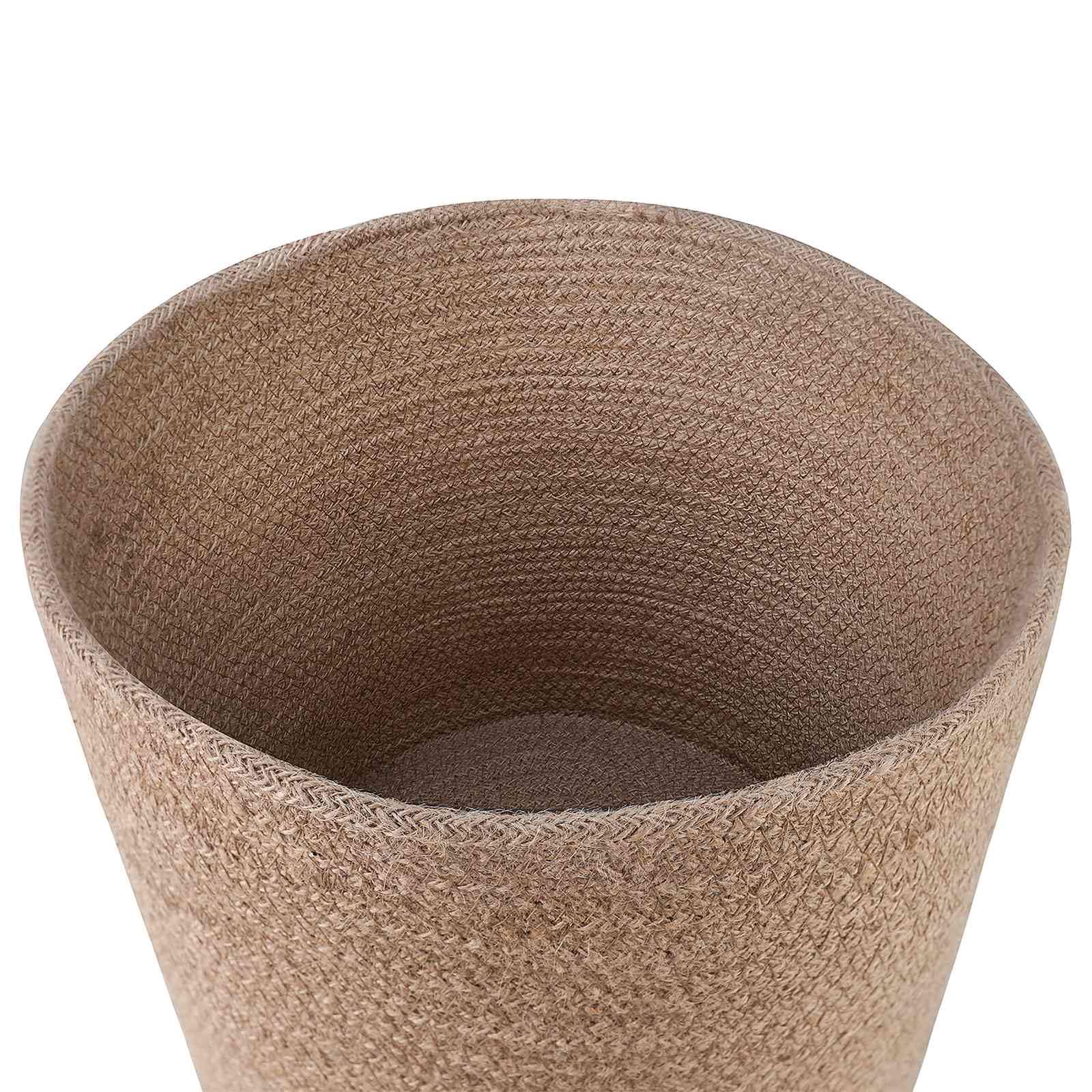 Set di vasi per piante in 100% iuta Tossa, 2 pezzi, colore naturale, diametro 28 x 28 cm, per giardino, balcone, terrazza, interni ed esterni, vaso intrecciato con buona impugnatura