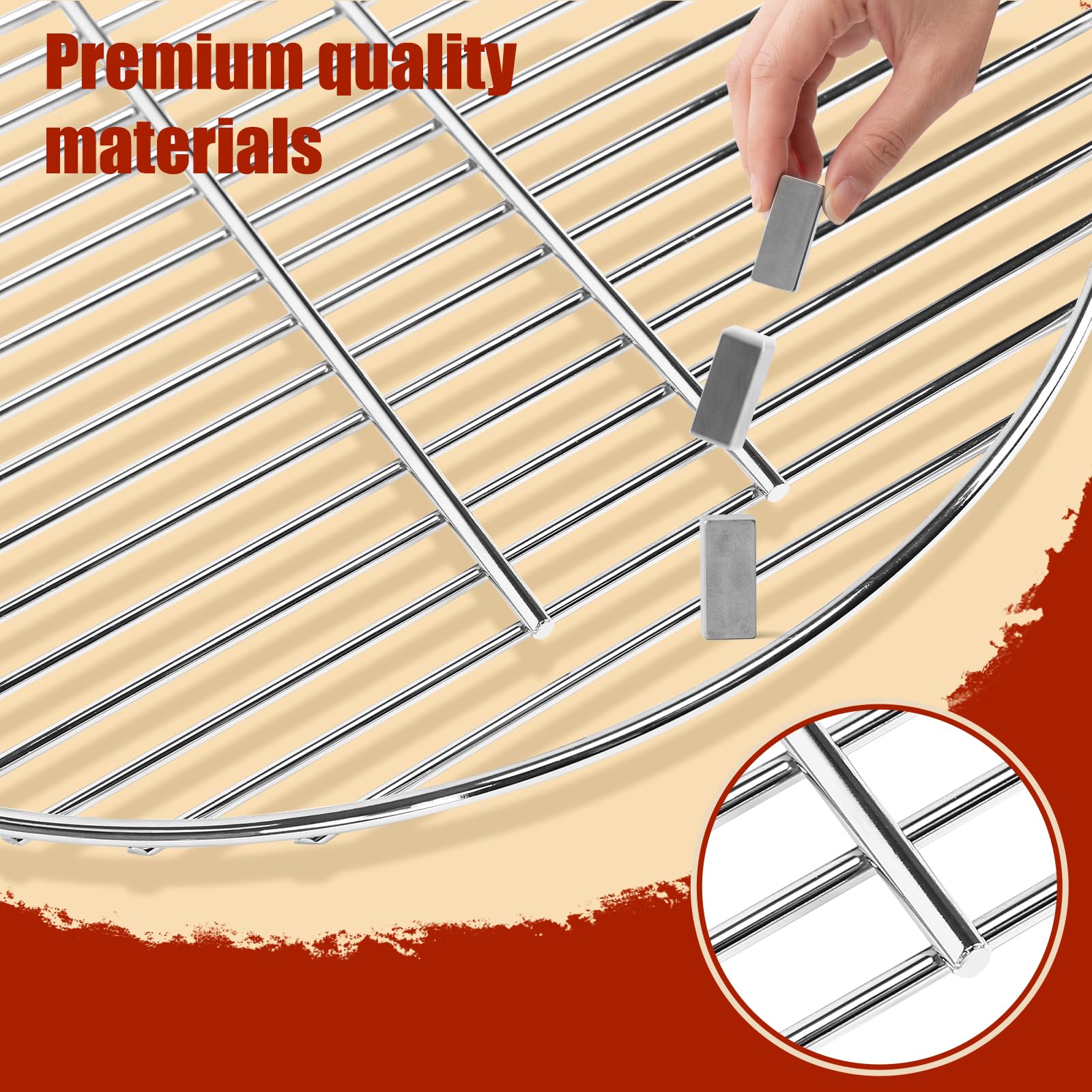 Denmay 7441 Grille à Charbon de Bois 43 cm DIA (Pas de Grille de Cuisson) pour barbecues Weber 57 cm DIA Kettle, Weber One-Touch Silver, Bar-B-Kettle, Master-Touch et One-Touch Grills à Charbon