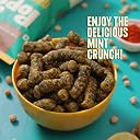 Nourish Organics Spicy Mint Protein Puffs | 12g Plant Protein per Pack | Baked, Not Fried | Made with Chickpea, Brown Rice & Maize | No Maida, No Palm Oil | Gluten-Free Crunchy Snack with Pudina Masala Twist | 60g (Pack of 4) gallery image