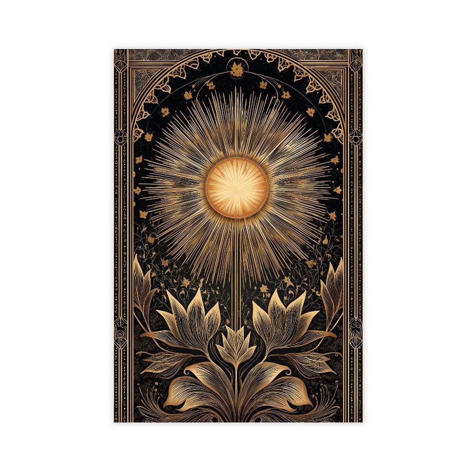YWTJAX Gold Floral Poster Canvas Poster for Bedroom Decor Gift