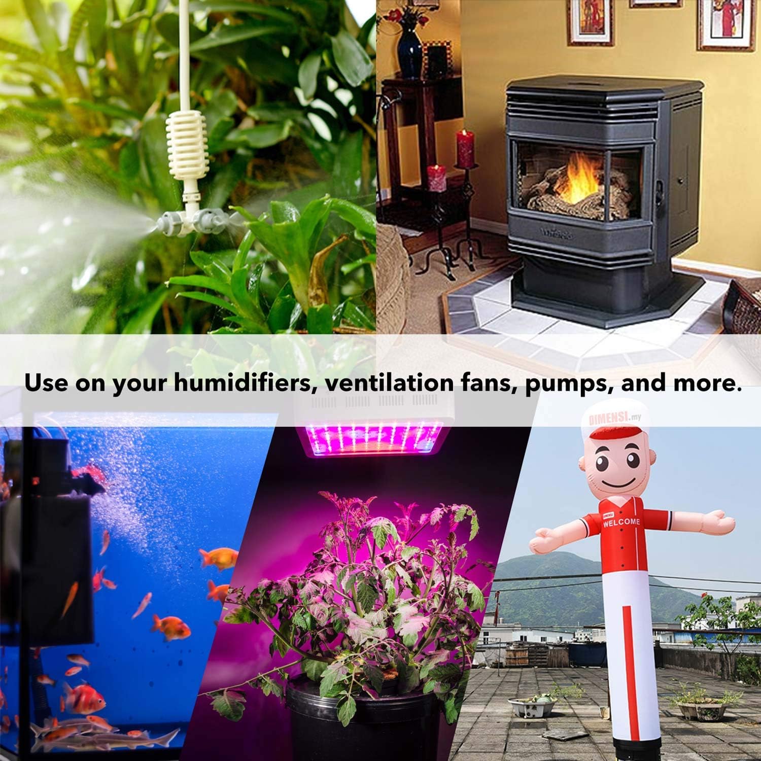 BN-LINK Short Period Repeat Cycle Intermittent Timer, Interval Timer - Day, Night, or 24 Hour Operation - - 