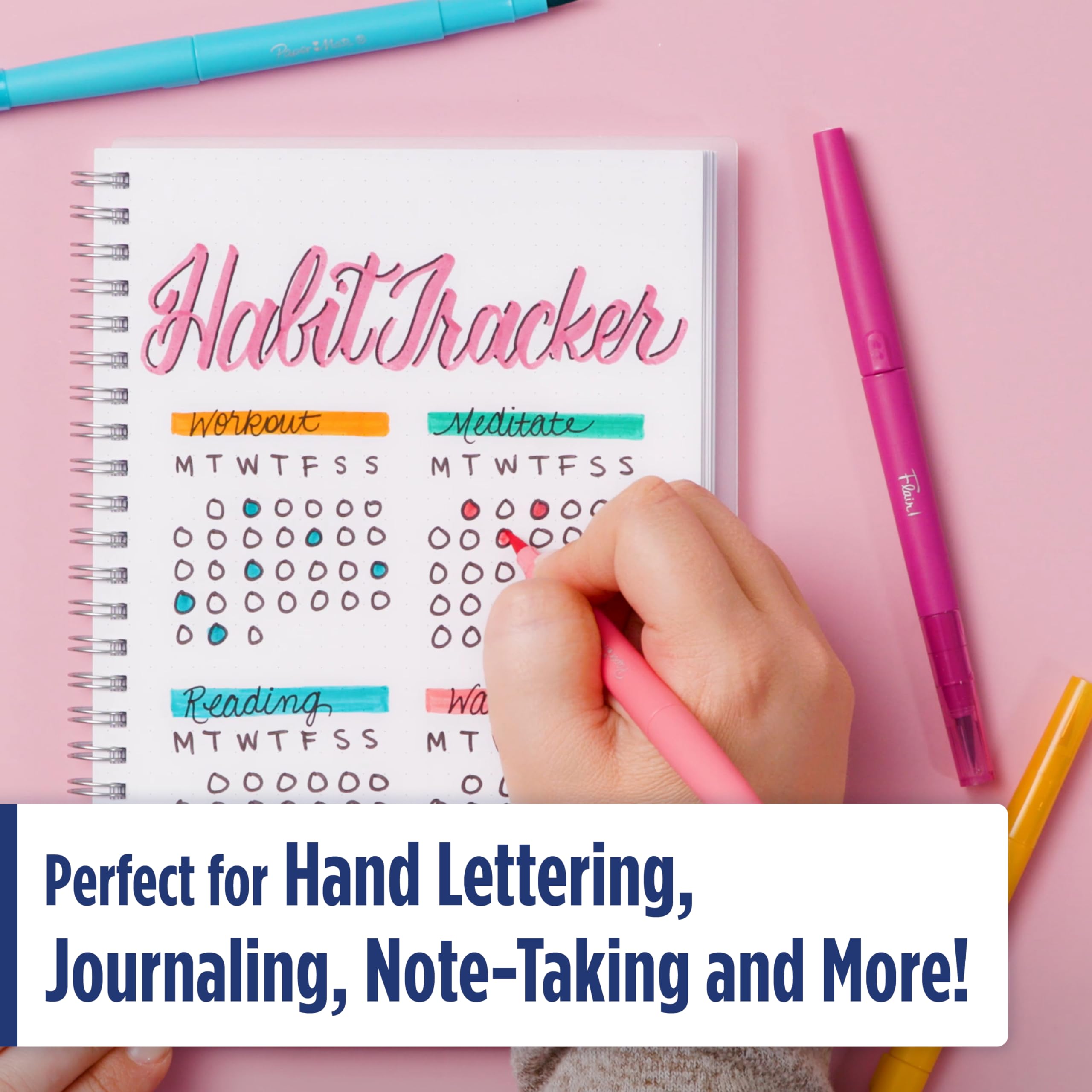 PENNARELLI Paper Mate Flair 12 Pezzi - Punta In Feltro 0.7 Mm, Colorati E Antimacchia - Foto 5