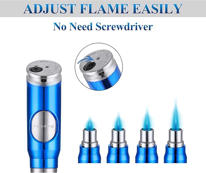 Encendedor antorcha azul recargable Zoocura miniatura 3