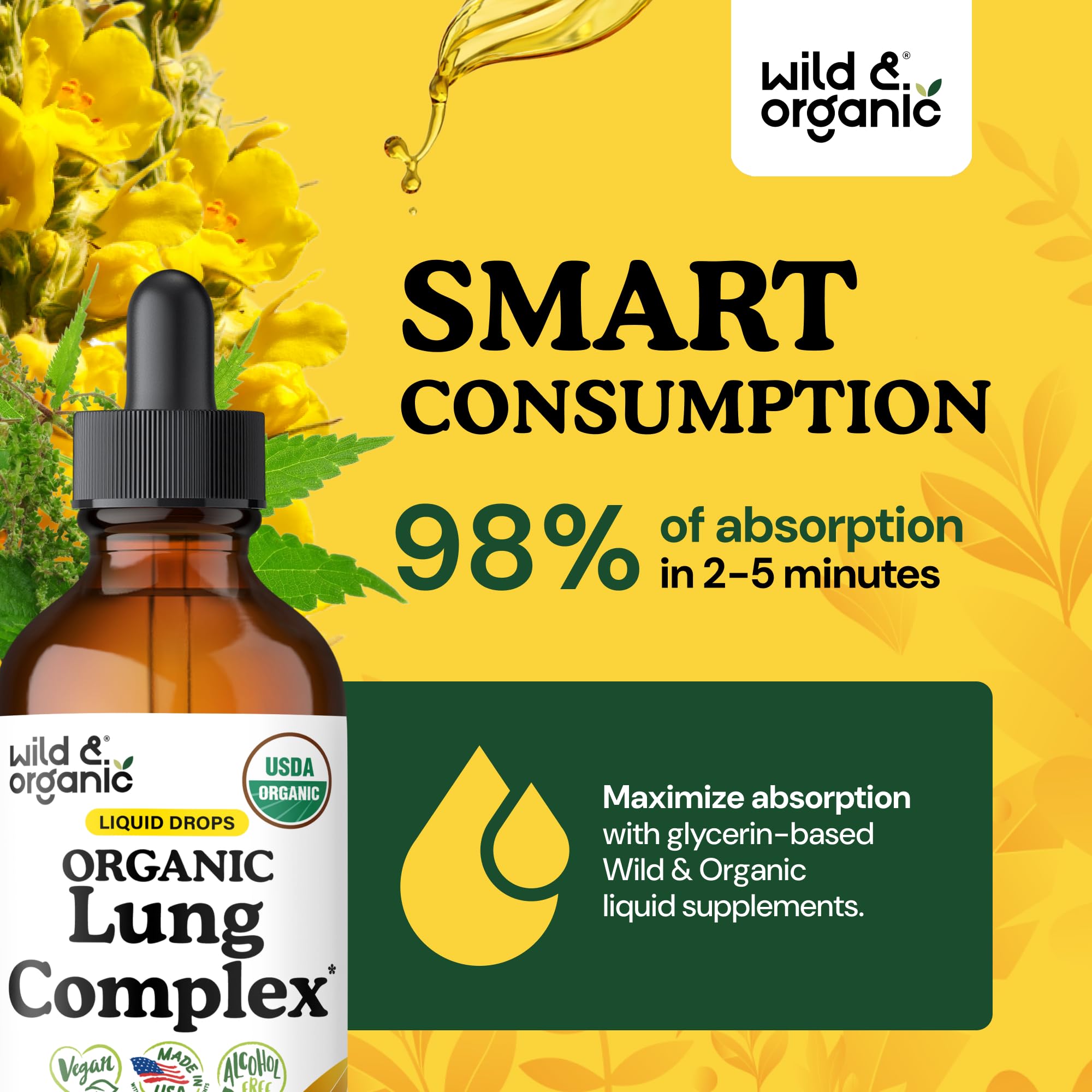 USDA Organic Lung Cleanse Detox Tincture - Mullein Drops for Lungs - 4 oz — Amazon image 4